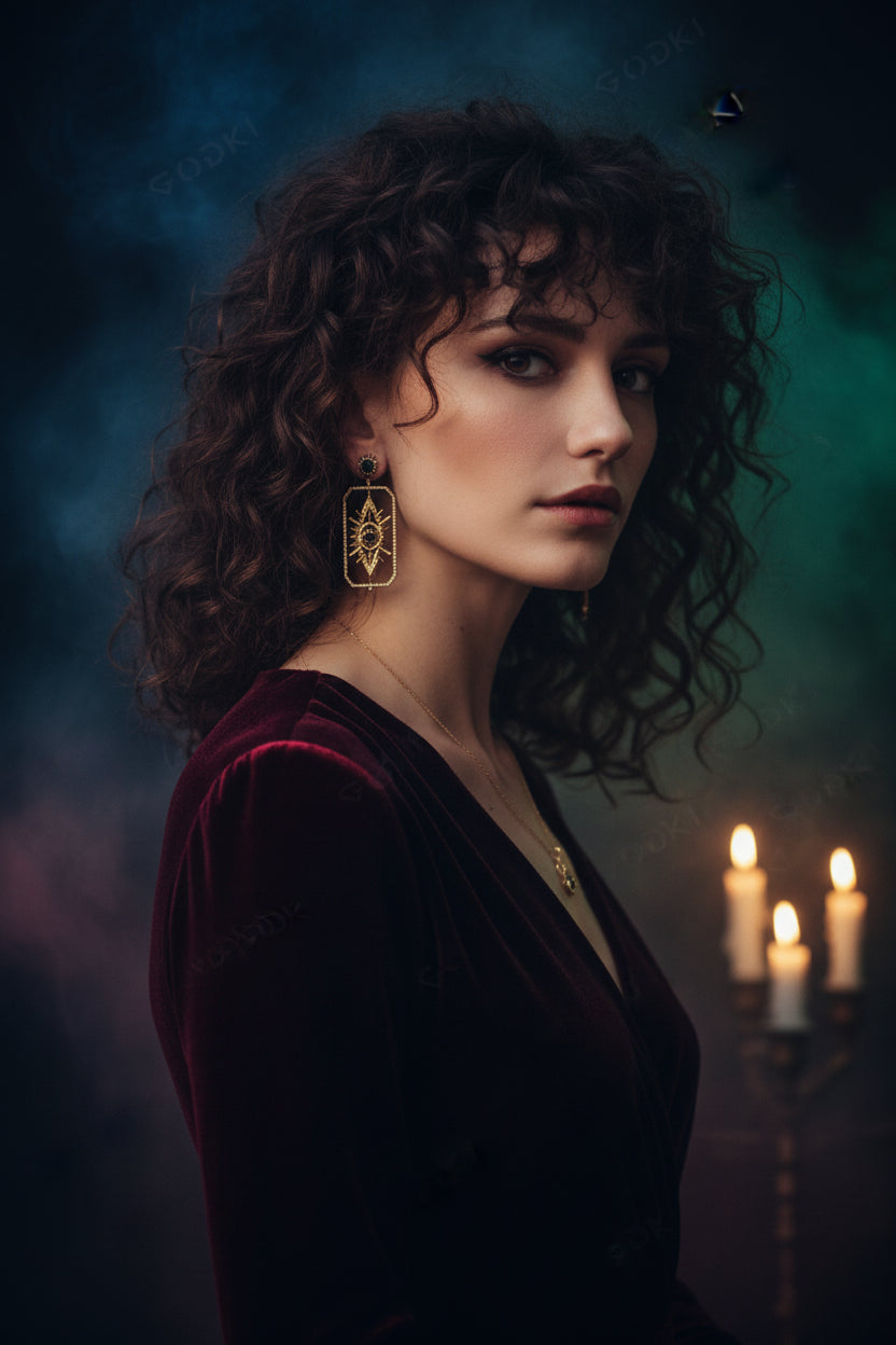 2019 Devil Eye Crystal Earrings - Tarot Series Sorceress Sanctuary