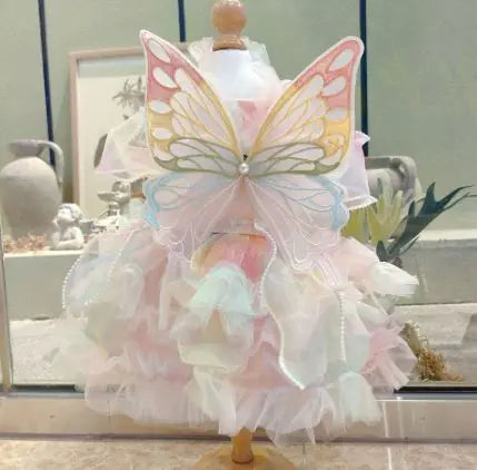 Pet Rainbow Fairy Pink Butterfly Costume Sorceress Sanctuary