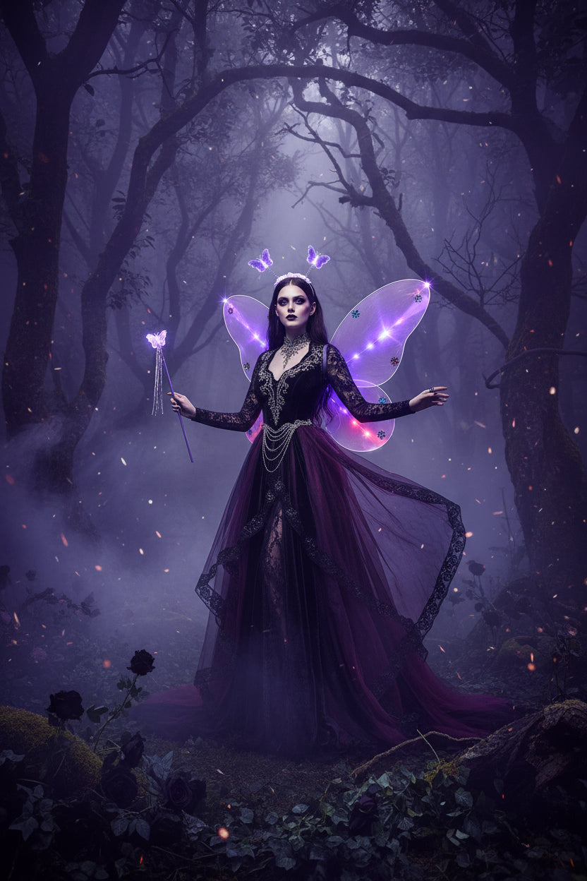 Glowing Butterfly Wings Costume Sorceress Sanctuary