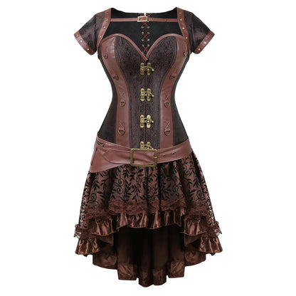 Vintage Corset Two-Piece Set
