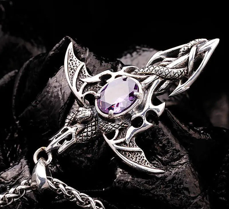 Demon Sword Amethyst Necklace