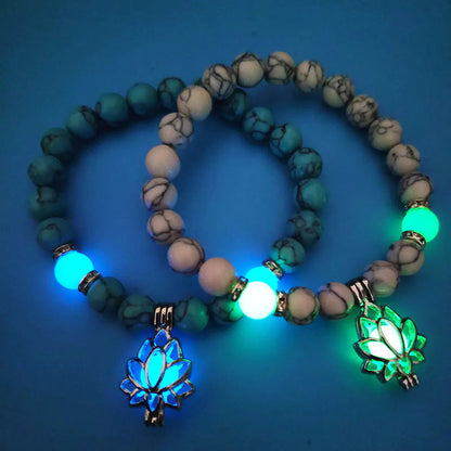 Glowing Turquoise Bead Energy Bracelet Sorceress Sanctuary