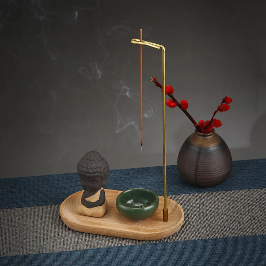 Ceramic Incense Burner Set | Zen Aesthetic 3 Pc