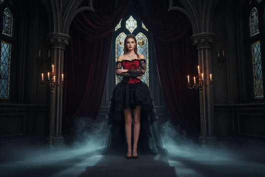 Lace Corset Dress - Sorceress Sanctuary Black / L-Red / L-Red / M-Red / XL-Red / 2XL