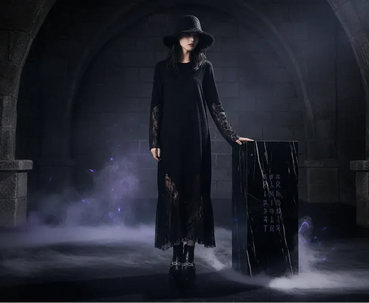 Lace Mermaid Dress - Sorceress Sanctuary Black / One size