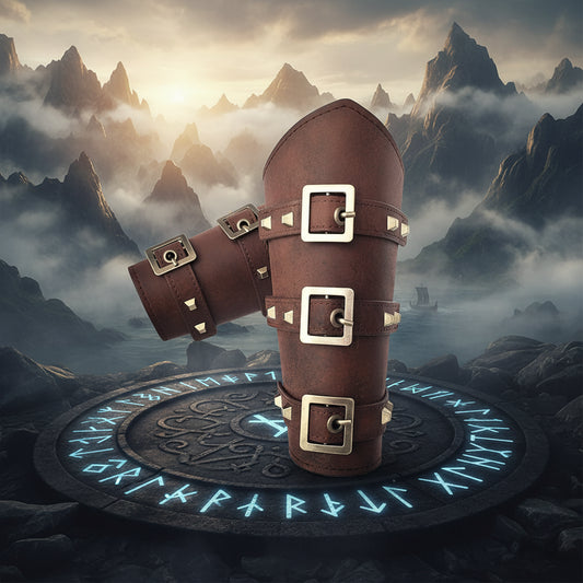 Leather Armguard - Sorceress Sanctuary black-brown