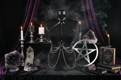 Leather Body Chain - Sorceress Sanctuary Black