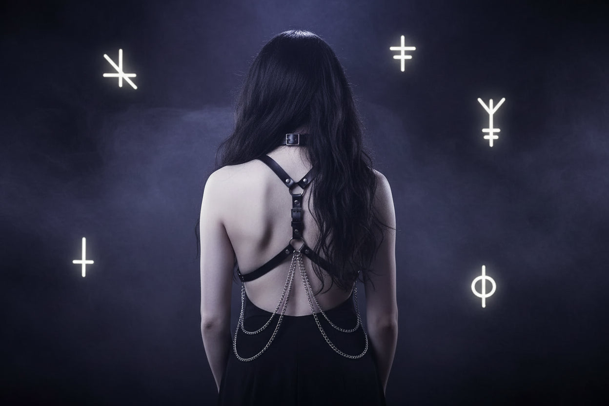 Leather Body Chain - Sorceress Sanctuary Black
