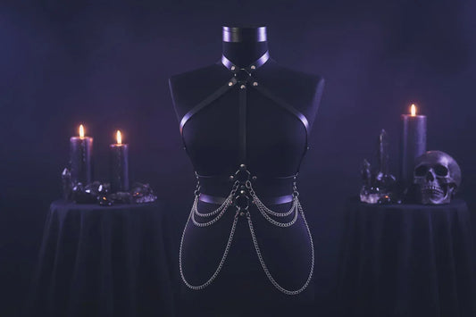 Leather Body Chain - Sorceress Sanctuary Black