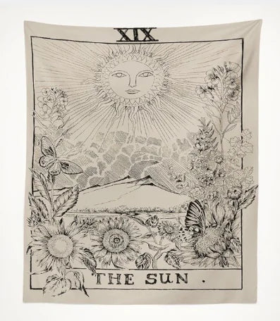 Celestial Sun, Moon & Stars Tapestry