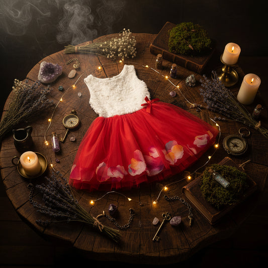 Little Fairy Dress - Sorceress Sanctuary Pink / 6-Light blue / 8-Yellow / 6-Yellow / 10-Yellow / 8
