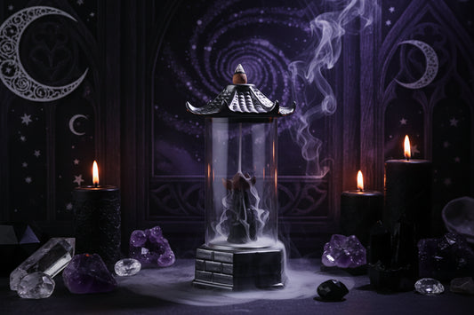 Lotus Incense Burner - Sorceress Sanctuary Buddha hand meditation-Lotus Story