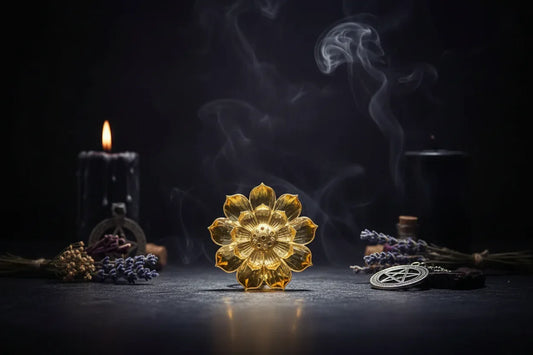 Lotus Incense Holder - Sorceress Sanctuary Yellow