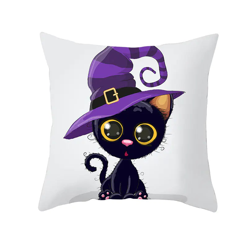 Halloween Witchy Cat & Pumpkin | Pillowcases Sorceress Sanctuary