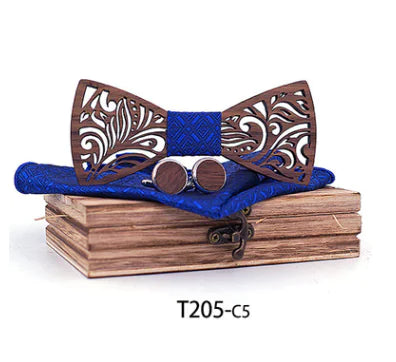 Wooden Bow Tie Set