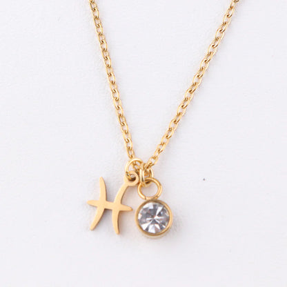 Zodiac Birthstone | Gold Necklace