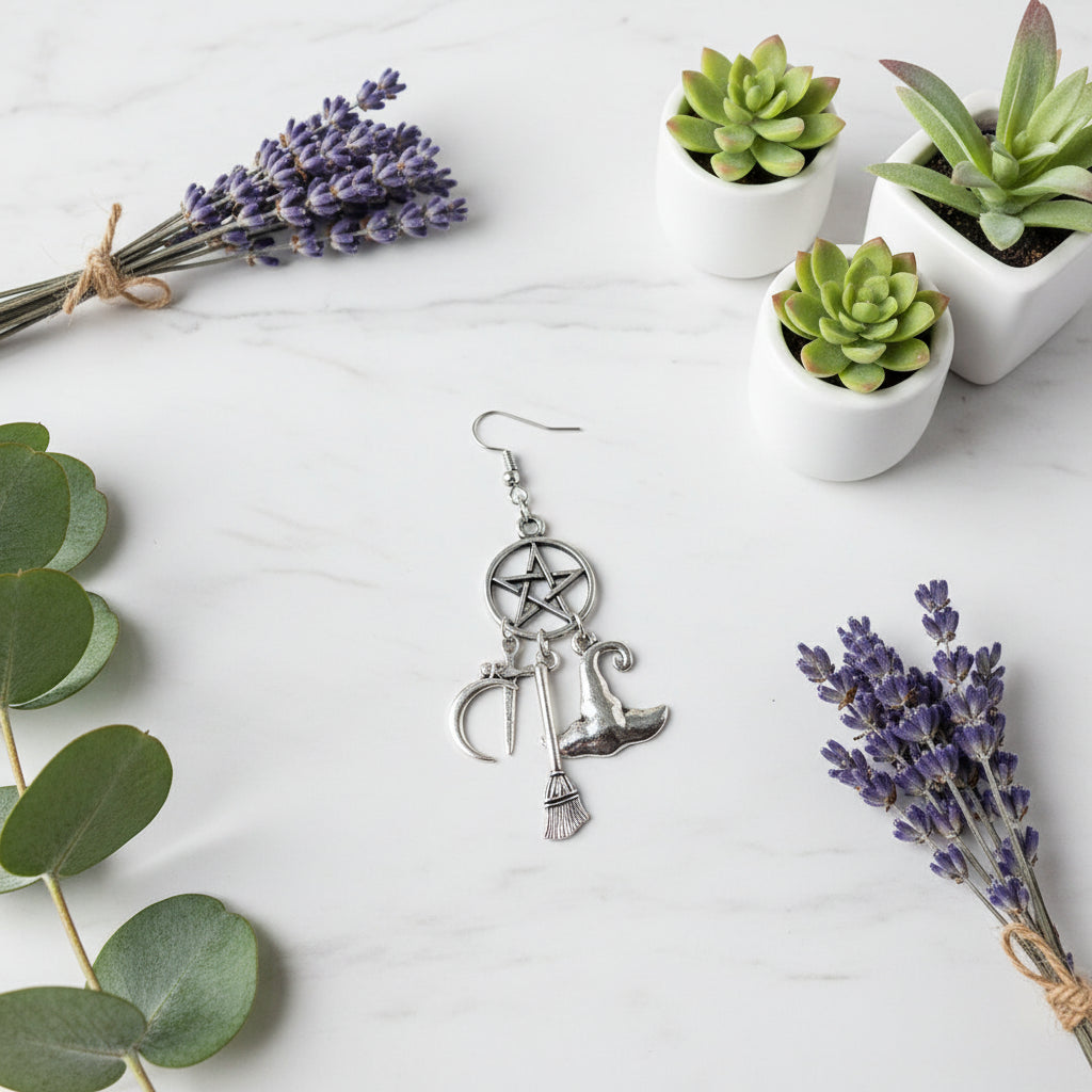 Vintage Harry Potter Punk Magic Earrings with Stars Sorceress Sanctuary