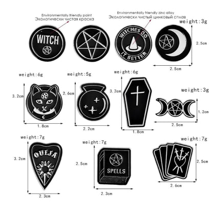 Vintage Witch Metal Pin