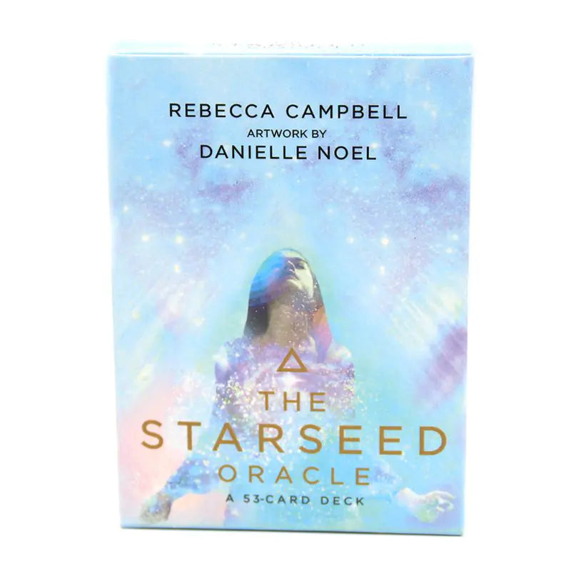 The Starseed Oracle card deck packaging with artwork by Danielle Noel on a white background