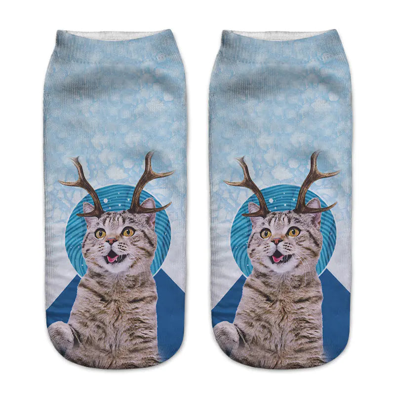 Black & White Cat Socks