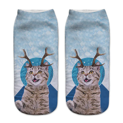 Black & White Cat Socks