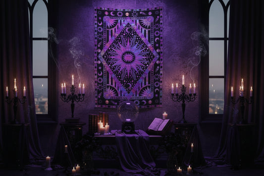 Magic Celestial Tapestry - Sorceress Sanctuary 150x100cm / Purple-150x130cm / Purple-150x200cm / Purple