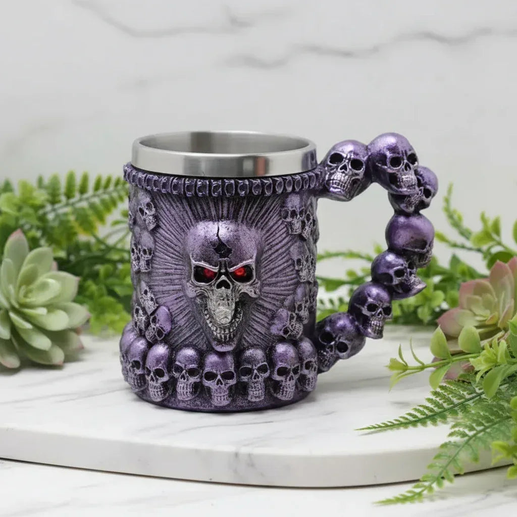 Magic Chalices - Sorceress Sanctuary Dragon Skeleton 1-Skull Face-Skeleton Hand-Mini Skulls-Wolf Head