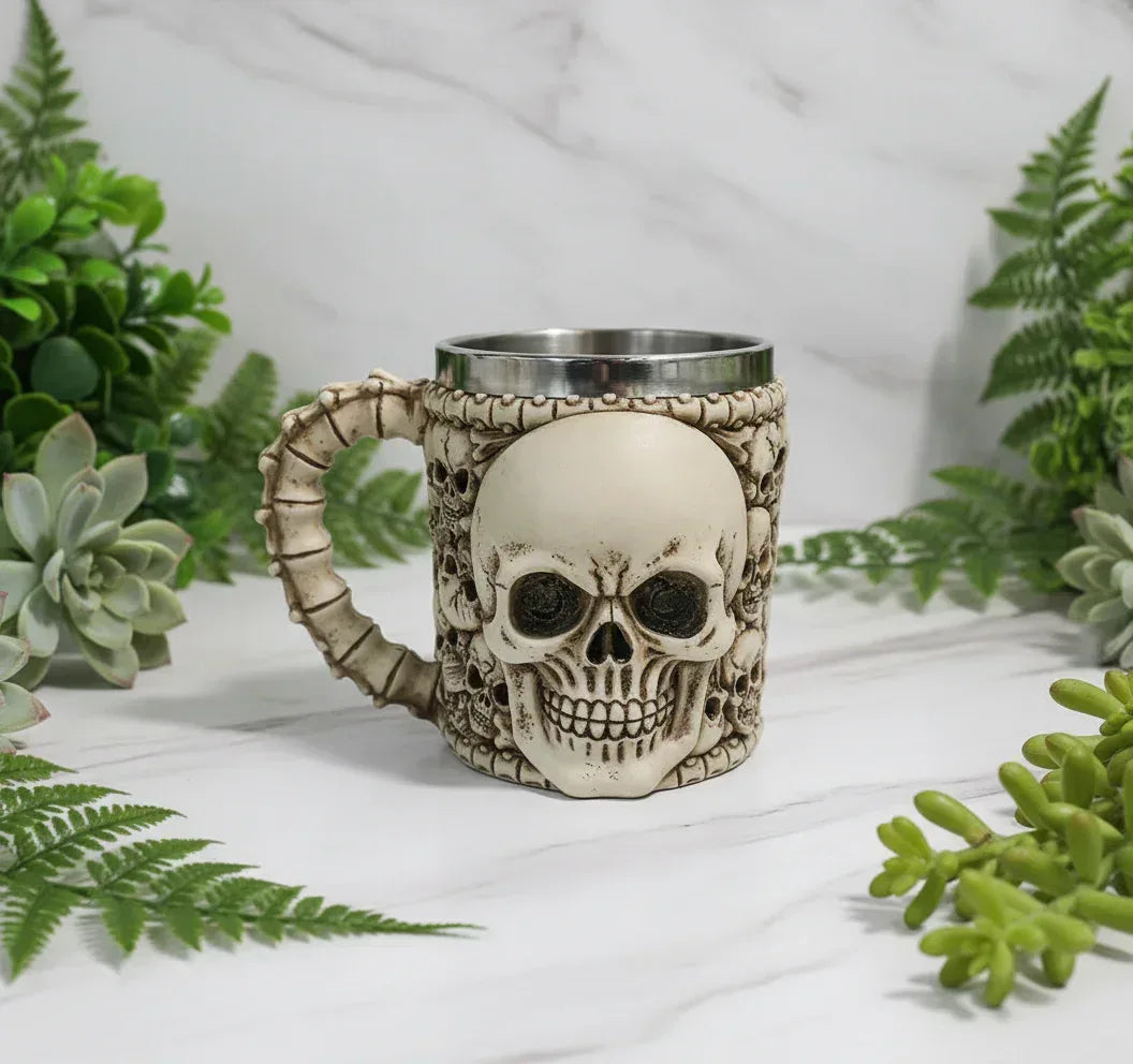 Magic Chalices - Sorceress Sanctuary Dragon Skeleton 1-Skull Face-Skeleton Hand-Mini Skulls-Wolf Head