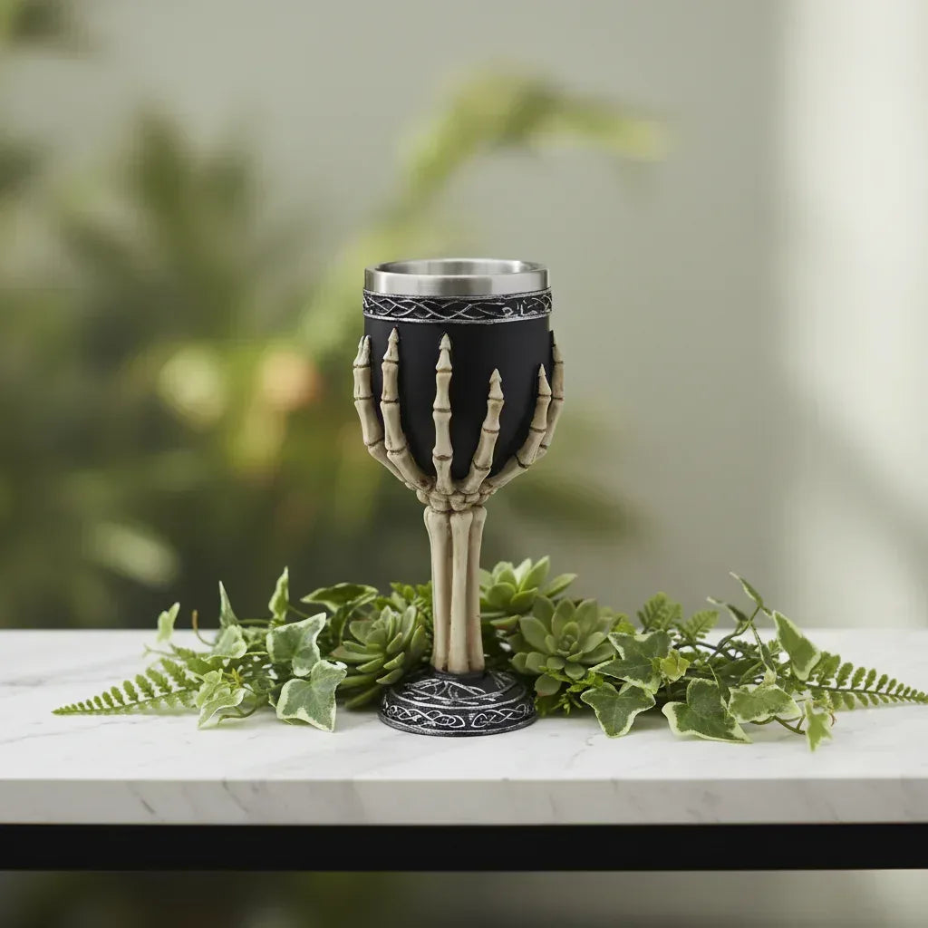 Magic Chalices - Sorceress Sanctuary Dragon Skeleton 1-Skull Face-Skeleton Hand-Mini Skulls-Wolf Head