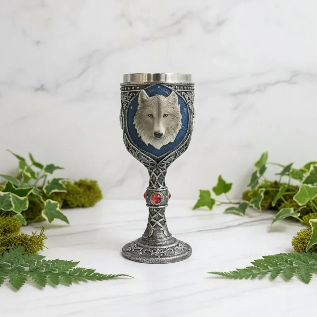 Magic Chalices - Sorceress Sanctuary Dragon Skeleton 1-Skull Face-Skeleton Hand-Mini Skulls-Wolf Head