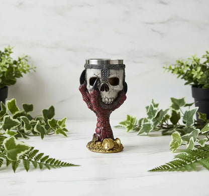 Magic Chalices - Sorceress Sanctuary Dragon Skeleton 1-Skull Face-Skeleton Hand-Mini Skulls-Wolf Head