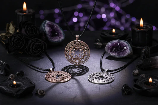 Magic Circle Necklace - Sorceress Sanctuary Silver-Copper-The ancient copper