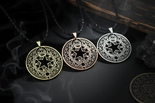 Magic Circle Necklace - Sorceress Sanctuary Silver-Copper-The ancient copper