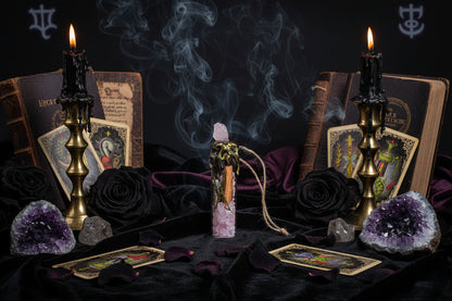 Magic Crystal Bottles - Sorceress Sanctuary Citrine-Amethyst-Lapis Lazuli-Strawberry Quartz-White Crystal