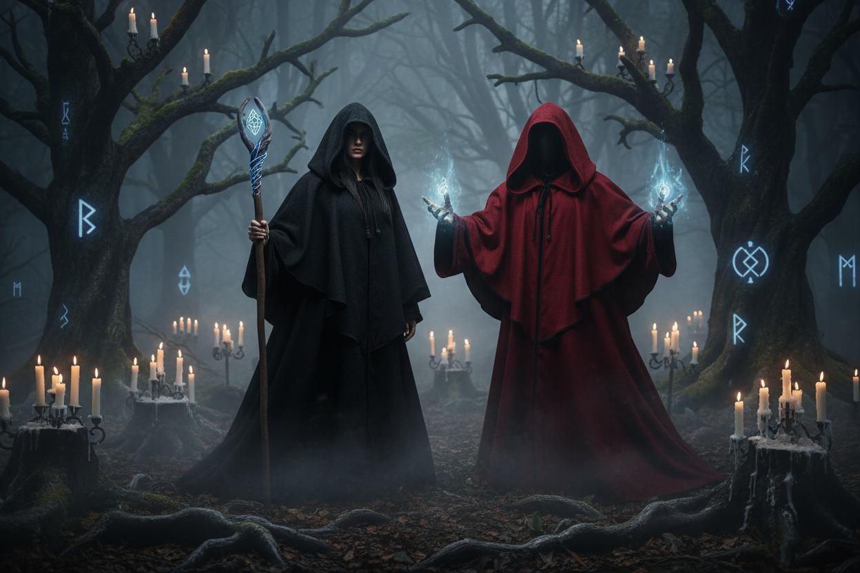Medieval Hooded Cloak with Long Sleeves for Cosplay Sorceress Sanctuary