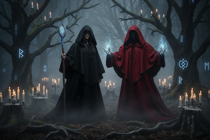 Medieval Hooded Cloak with Long Sleeves for Cosplay Sorceress Sanctuary
