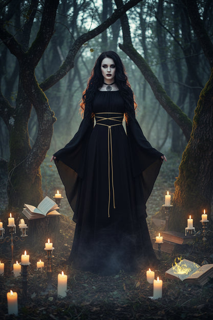 Irregular Women's Dress for Halloween Costume Sorceress Sanctuary