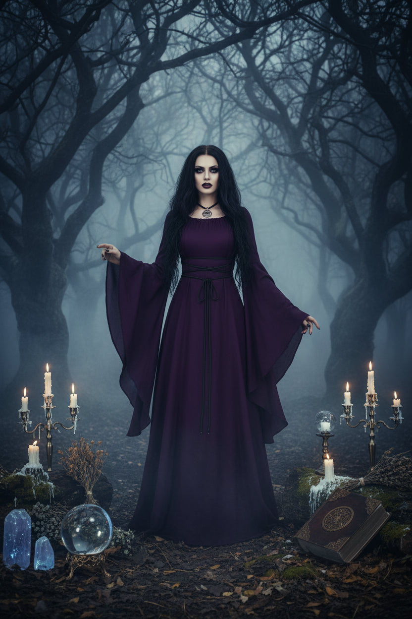 Irregular Women's Dress for Halloween Costume Sorceress Sanctuary