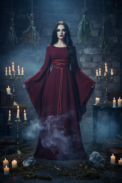 Irregular Women's Dress for Halloween Costume Sorceress Sanctuary