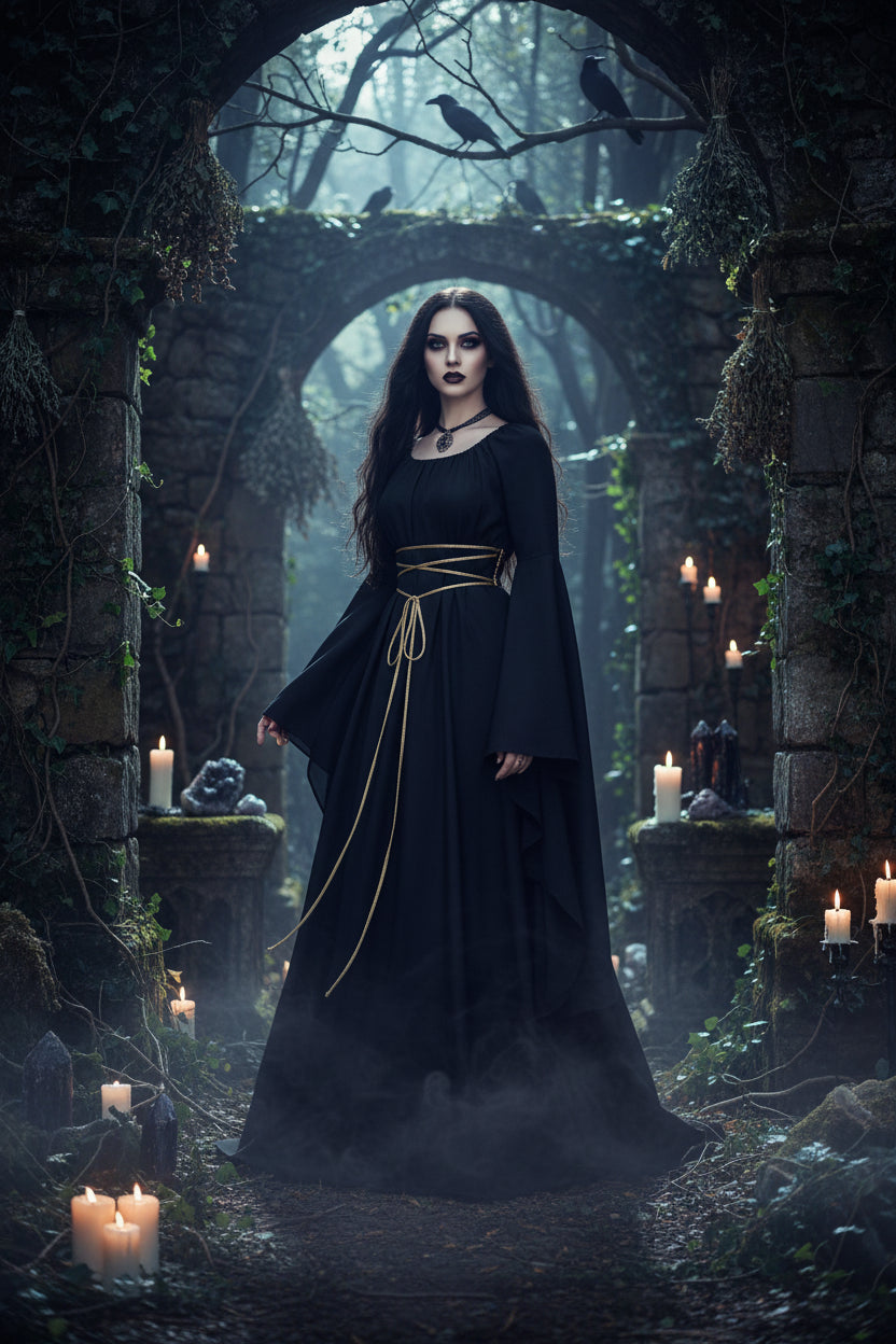Irregular Women's Dress for Halloween Costume Sorceress Sanctuary