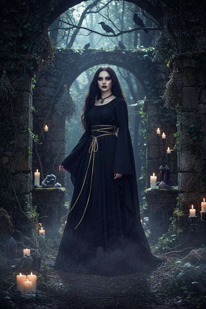 Irregular Women's Dress for Halloween Costume Sorceress Sanctuary