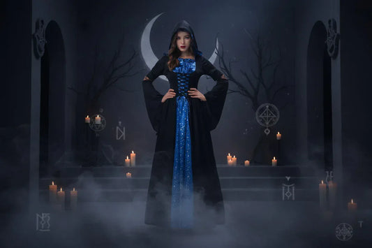 Medieval Witch Outfit - Sorceress Sanctuary Black / S-Black / M-Black / L-Black / XL-Black / 2XL
