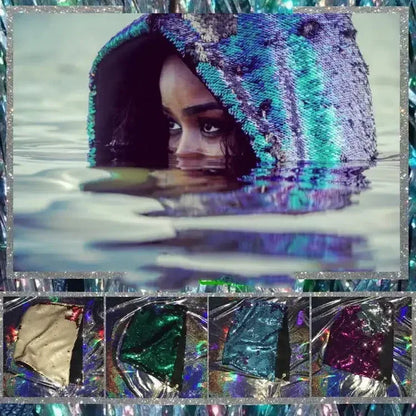 Mermaid Glitter Hood - Sorceress Sanctuary Blue-Khaki-Rose Red