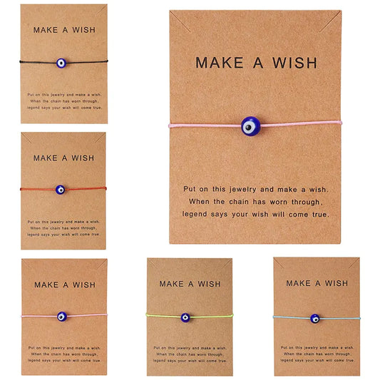 Handmade Evil Eye Bracelet & Wish Card