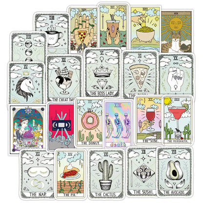 50 Tarot Card Waterproof Stickers