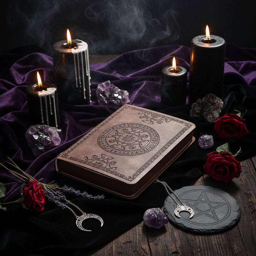Mini Grimoire - Sorceress Sanctuary Khaki-Brown-Black-Gray-Red