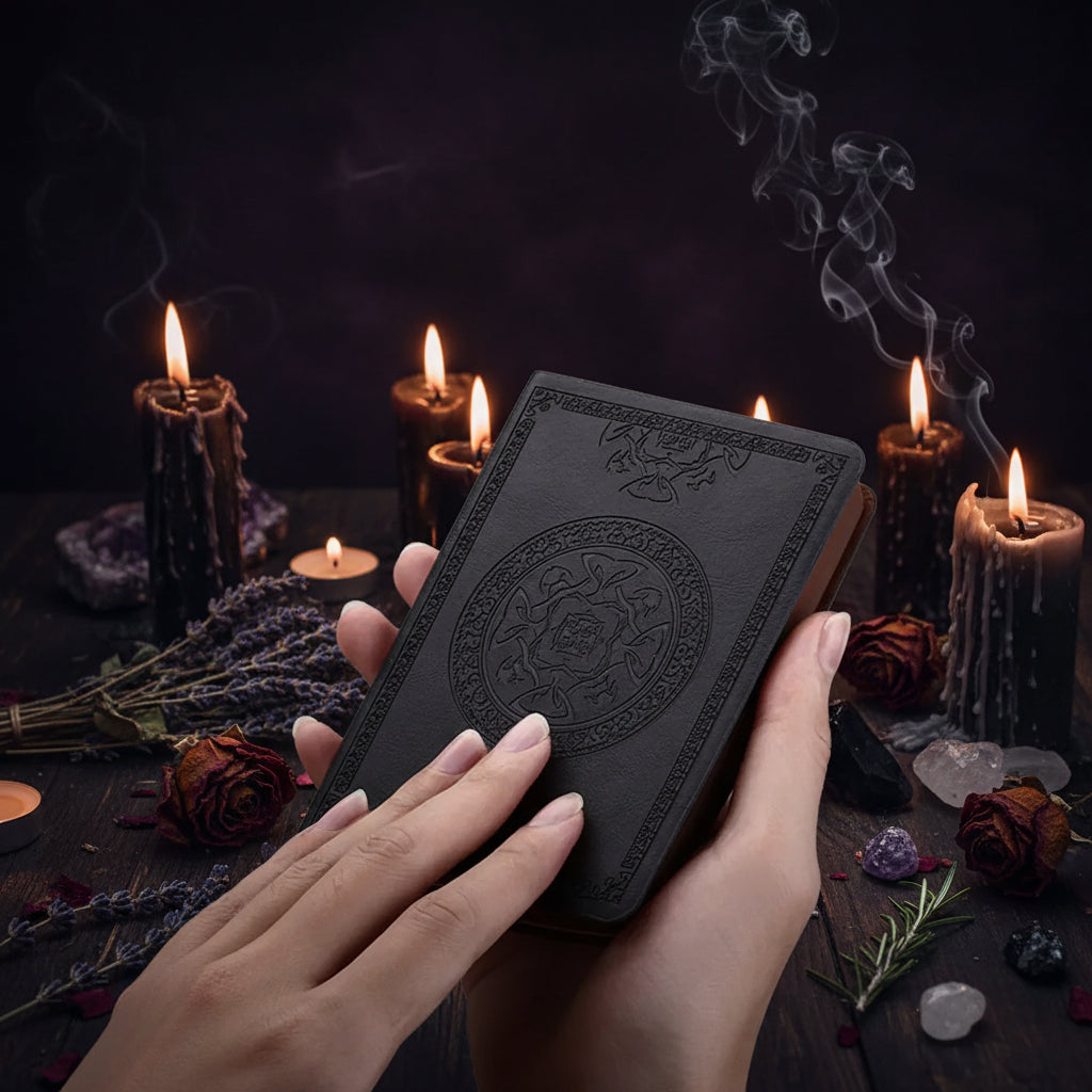 Mini Grimoire - Sorceress Sanctuary Khaki-Brown-Black-Gray-Red