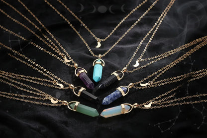 Moon Constellation Necklace - Sorceress Sanctuary blue-silver-green-black-purple