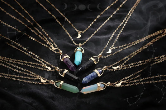 Moon Constellation Necklace - Sorceress Sanctuary blue-silver-green-black-purple