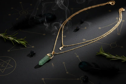 Moon Constellation Necklace - Sorceress Sanctuary blue-silver-green-black-purple